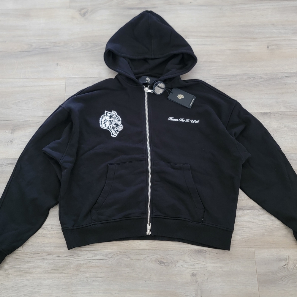 Darc Sport Time Darco Double Zip Hoodie Heaven Has To Wait sz Large - Picture 5 of 11